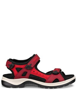 GR[ fB[X V[Y T_ U[ Brick Red ECCO Yucatan Adjustable Strap Leather Sandals