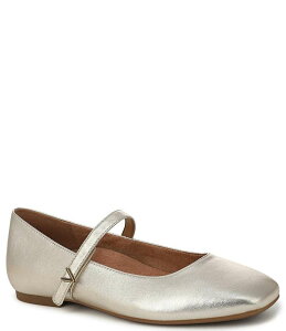 �o�C�I�j�b�N ���f�B�[�X �V���[�Y �p���v�X ���U�[ Vionic Alameda Leather Mary Jane Flats Gold �S�[���h