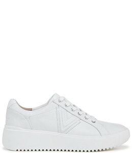 oCIjbN fB[X V[Y Xj[J[ U[ White Vionic Kearny Leather Platform Lace-Up Sneakers