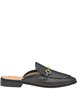 WXgAh}[tB[ fB[X V[Y pvX [t@[ Johnston & Murphy Women's Ali Perforated Bit Buckle Mule Loafers Black ubN