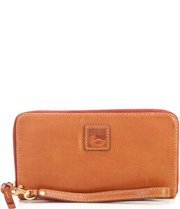 �h�[�l�C�A���h�o�[�N ���f�B�[�X �A�N�Z�T���[ ���z ���U�[ Dooney & Bourke Florentine Collection Large Zip Around Leather Wristlet Natural