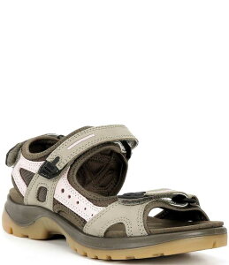 GR[ fB[X V[Y T_ U[ Vetiver/Violet Ice ECCO Yucatan Adjustable Strap Leather Sandals