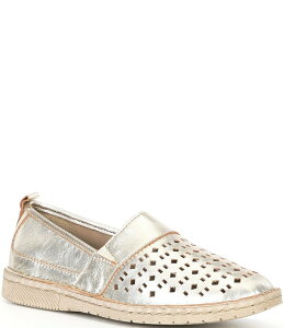 yz WZtZCx fB[X pvX V[Y Sofie 27 Perforated Leather Slip On Loafers Platin