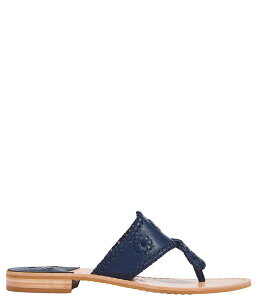 �W���b�N���W���[�X ���f�B�[�X �V���[�Y �T���_�� ���U�[ Jack Rogers Jacks Leather Flat Thong Sandals Midnight Navy/Midnight Navy �l�C�r�[