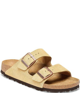 rPVgbN fB[X V[Y pvX T_ XG[h Birkenstock Women's Arizona Suede Banded Slide Sandals Latte Cream N[