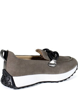 fBogD[ fB[X V[Y pvX vbgtH[ XG[h [t@[ Diba True Kind Words Suede Platform Chain Loafers Anthracite/Pewter s[^[