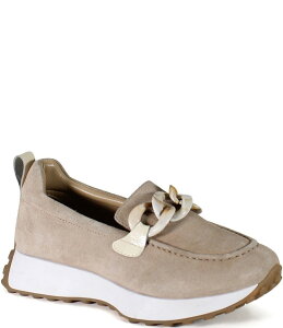 fBogD[ fB[X V[Y pvX vbgtH[ XG[h [t@[ Diba True Kind Words Suede Platform Chain Loafers Taupe Suede g[v