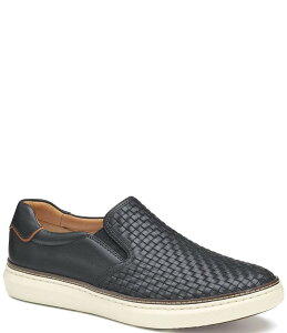 WXgAh}[tB[ Y V[Y Xb|E[t@[ Xj[J[ U[ Johnston & Murphy Men's McGuffey 2 Woven Leather Slip On Sneakers Black ubN
