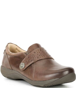 �_���X�R ���f�B�[�X �V���[�Y �X�j�[�J�[ ���U�[ Dansko Sallie Leather Adjustable Strap Slip On Sneakers Stone �X�g�[��