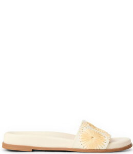 yz WbNW[X fB[X pvX V[Y Somerset Leather Raffia Rondelles Slide Sandals Ivory/Natural