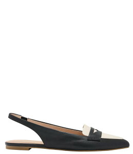 �W���b�N���W���[�X ���f�B�[�X �V���[�Y �X���b�|���E���[�t�@�[ ���U�[ Jack Rogers Pennie SlingBack Ballet Leather Flats Black/Ivory �A�C�{���[