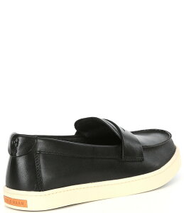 yz R[n[ Y Xb|E[t@[ V[Y Men's Pinch Weekender Leather Penny Loafers Black/Angora