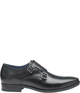 yz WXgAh}[tB[ Y Xb|E[t@[ V[Y Men's Gibbons Leather Double Buckle Monk Strap Plain Toe Oxfords Black