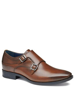 【送料無料】 ジョンストンアンドマーフィー メンズ スリッポン・ローファー シューズ Men's Gibbons Leather Double Buckle Monk Strap Plain Toe Oxfords Brown