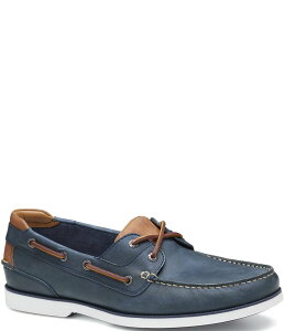 WXgAh}[tB[ Y V[Y Xb|E[t@[ U[ Navy Johnston & Murphy Men's Ventura Leather 2-Eye Boat Shoes