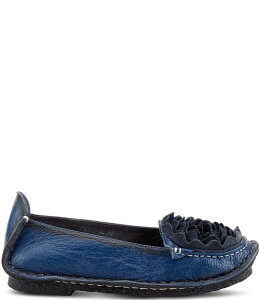 eBXe fB[X V[Y Xb|E[t@[ t[ U[ [t@[ t[ L'ARTISTE Dezi Leather Floral Detail Slip On Loafers Navy lCr[