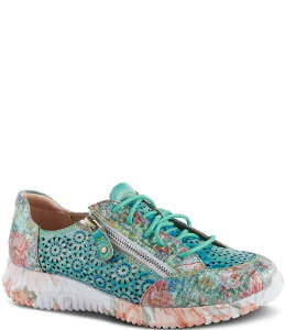 eBXe fB[X V[Y Xj[J[ L'ARTISTE Jazzie Mixed Media Sneakers Turquoise Multi ^[RCY