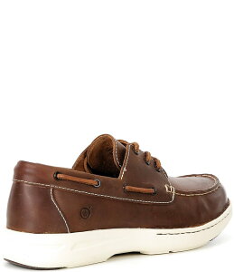 yz {[ Y Xb|E[t@[ V[Y Men's Mariner 3-Eye Leather Boat Shoes Tan