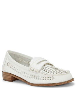yz BXJ[g fB[X Xb|E[t@[ V[Y Calie Braided Leather Flat Loafers Bianco