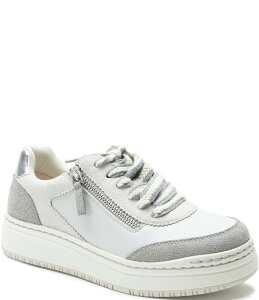 AOA fB[X V[Y Xj[J[ vbgtH[ XG[h Alegria Averie Suede Zip Platform Sneakers Boho Grey O[