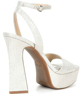 �W�[�r�[ ���f�B�[�X �V���[�Y �T���_�� �v���b�g�t�H�[�� �L���b�v �P�[�v GB Dream-Scape Glitter Platform Dress Sandals Silver �V���o�[