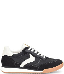 \tg fB[X V[Y Xj[J[ iC XG[h Sofft Kat Suede and Nylon Retro Sneakers Black ubN