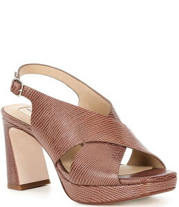�A���g�j�I �����[�j ���f�B�[�X �V���[�Y �T���_�� �v���b�g�t�H�[�� ���U�[ Antonio Melani Dana Stamped Leather Platform Xband Slingback Sandals Papaya