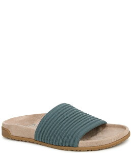 �o�C�I�j�b�N ���f�B�[�X �V���[�Y �p���v�X �T���_�� �j�b�g Vionic Evie Compression Knit Slide Sandals Bodega Blue �u���[
