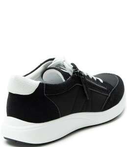�A���O���A ���f�B�[�X �V���[�Y �X�j�[�J�[ �v���b�g�t�H�[�� �X�G�[�h ���[�X Alegria Eazeer Suede Lace Up Zip Platform Sneakers Monochrome