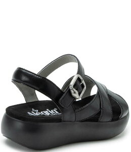 �A���O���A ���f�B�[�X �V���[�Y �T���_�� �v���b�g�t�H�[�� ���U�[ Alegria Bianca Leather Platform Sandals Ink