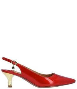 WFCj[ fB[X V[Y q[ J. Renee Ferryanne Patent Slingback Pumps Red bh