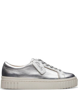 N[NX fB[X V[Y Xj[J[ vbgtH[ U[ Clarks Signature Mayhill Walk Leather Platform Sneakers Silver Vo[