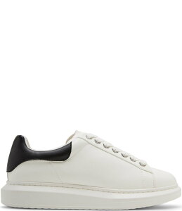 XeB[u }f Y V[Y hXV[Y Xj[J[ RgXg U[ Steve Madden Men's Frosted Contrast Collar Leather Sneakers White/Black zCg
