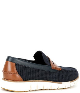 R[n[ Y V[Y Xb|E[t@[ Cole Haan Men's ZEROGRAND Remastered Stitchlite Penny Loafers Navy Blazer/British Tan/Ivory