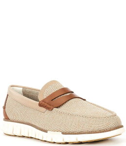 R[n[ Y V[Y Xb|E[t@[ Cole Haan Men's ZEROGRAND Remastered Stitchlite Penny Loafers Sesame/British Tan/Ivory
