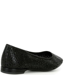 �A���b�N�X�}���[ ���f�B�[�X �V���[�Y �p���v�X Alex Marie Martina Rhinestone Perforated Flower Dress Flats Black �u���b�N