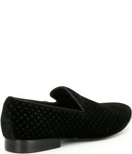 yz XeB[u }f Y Xb|E[t@[ V[Y Men's Lifted Velevt Slip On Loafers Black