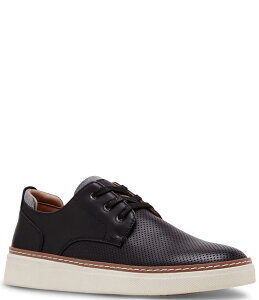 XeB[u }f Y V[Y hXV[Y Xj[J[ [X U[ Steve Madden Men's Ormani Perforated Leather Lace Up Sneakers Black ubN