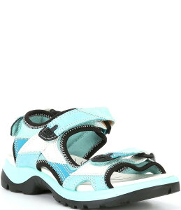 GR[ fB[X V[Y pvX T_ U[ ECCO Offroad Multicolor Leather Sandals Multi Aquatic }`J[