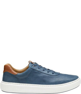 【送料無料】 ジョンストンアンドマーフィー メンズ ドレスシューズ シューズ Men's Anders Perforated Leather U-Throat Sneakers Navy/Brown