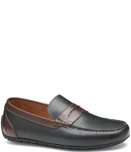 WXgAh}[tB[ Y V[Y Xb|E[t@[ U[ [t@[ Johnston & Murphy Men's Beck Leather Slip On Penny Loafers Black/Mahogany ubN