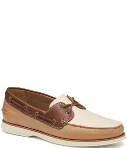 WXgAh}[tB[ Y V[Y Xb|E[t@[ U[ Tan Multi Johnston & Murphy Men's Monaco Leather 2-Eye Boat Shoes