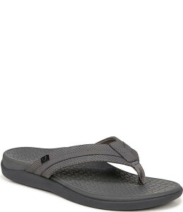 oCIjbN Y V[Y T_ XG[h Vionic Men's Tide II Nubuck Suede Toe Post Sandals Charcoal Grey `R[
