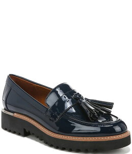 tRTg fB[X V[Y pvX vbgtH[ [t@[ Franco Sarto Carolynn Patent Tassel Lug Sole Platform Loafers Inky Navy lCr[