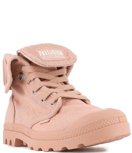 pfBE fB[X V[Y u[cECu[c Xj[J[ [X Palladium Women's Baggy Foldover Lace-Up Sneakers Rose Brick