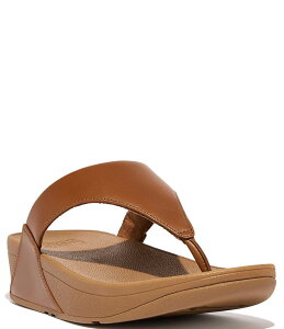 tBbgtbv fB[X V[Y T_ U[ Light Tan FitFlop Lulu Leather Platform Thong Wedge Sandals
