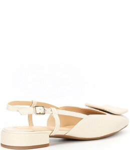 �A���b�N�X�}���[ ���f�B�[�X �V���[�Y �p���v�X ���U�[ Alex Marie Micah Textured Leather Slingback Flats Cloud White �z���C�g