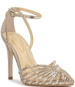 �W�F�V�J�V���v�\�� ���f�B�[�X �V���[�Y �q�[�� Jessica Simpson Paveri Strappy Rhinestone Embellished Caged Dress Pumps Champagne �V�����p��
