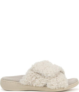 oCIjbN fB[X V[Y T_ Vionic Relax Faux Shearling Slide Slippers Cream N[
