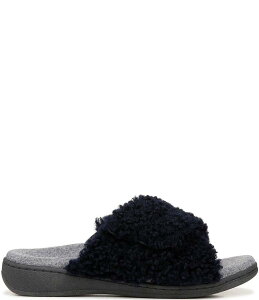 oCIjbN fB[X V[Y T_ Vionic Relax Faux Shearling Slide Slippers Navy Blazer lCr[